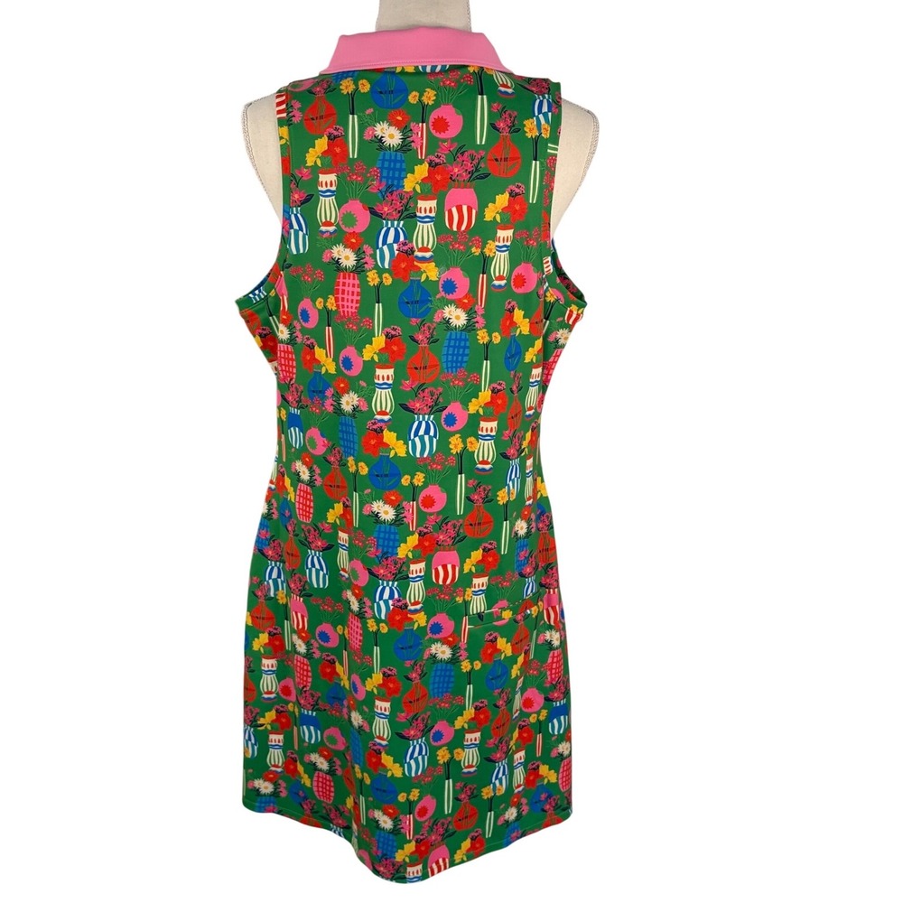 Alden Adair Azalea Dress Tennis Golf Pickleball Dress Preppy Floral Vase Xl - Picture 5 of 10